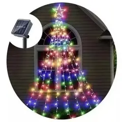 GENERICO - Estrella Arbol De Navidad Solar 3 Metros En Luz Multicolor…