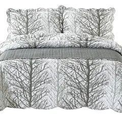MALLORCA - Quilt Con Piecera Forest 2 Plazas