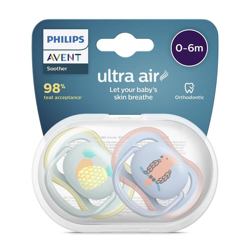 AVENT - Chupete Avent ultra air Animals y Piña