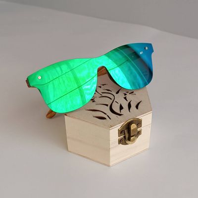 Imagen 2 del producto Lentes anteojos de sol gafas mujer hombre de madera natural
