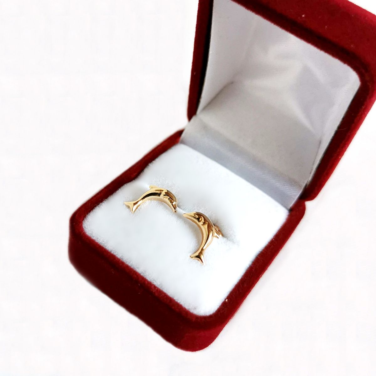 JOYAS MYTOKE - Aros Delfin Oro 18 Kilates Garantizado Mujer Joven Niña