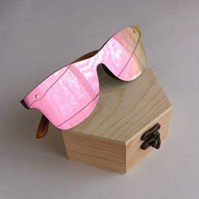 Imagen 2 del producto Lentes anteojos de sol gafas mujer hombre de madera natural