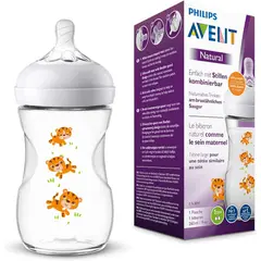 AVENT - Mamadera Natural diseño tigres