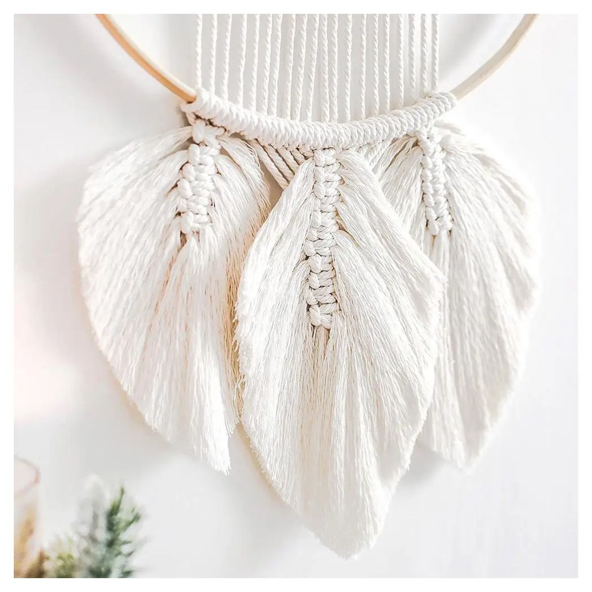 COMPRAPO - Adorno Colgante Macramé estilo Bohemio Artesanal Buenas Vibras