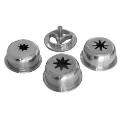 GENERICO - Kit 4 Boquillas De Acero Inox Para Churros