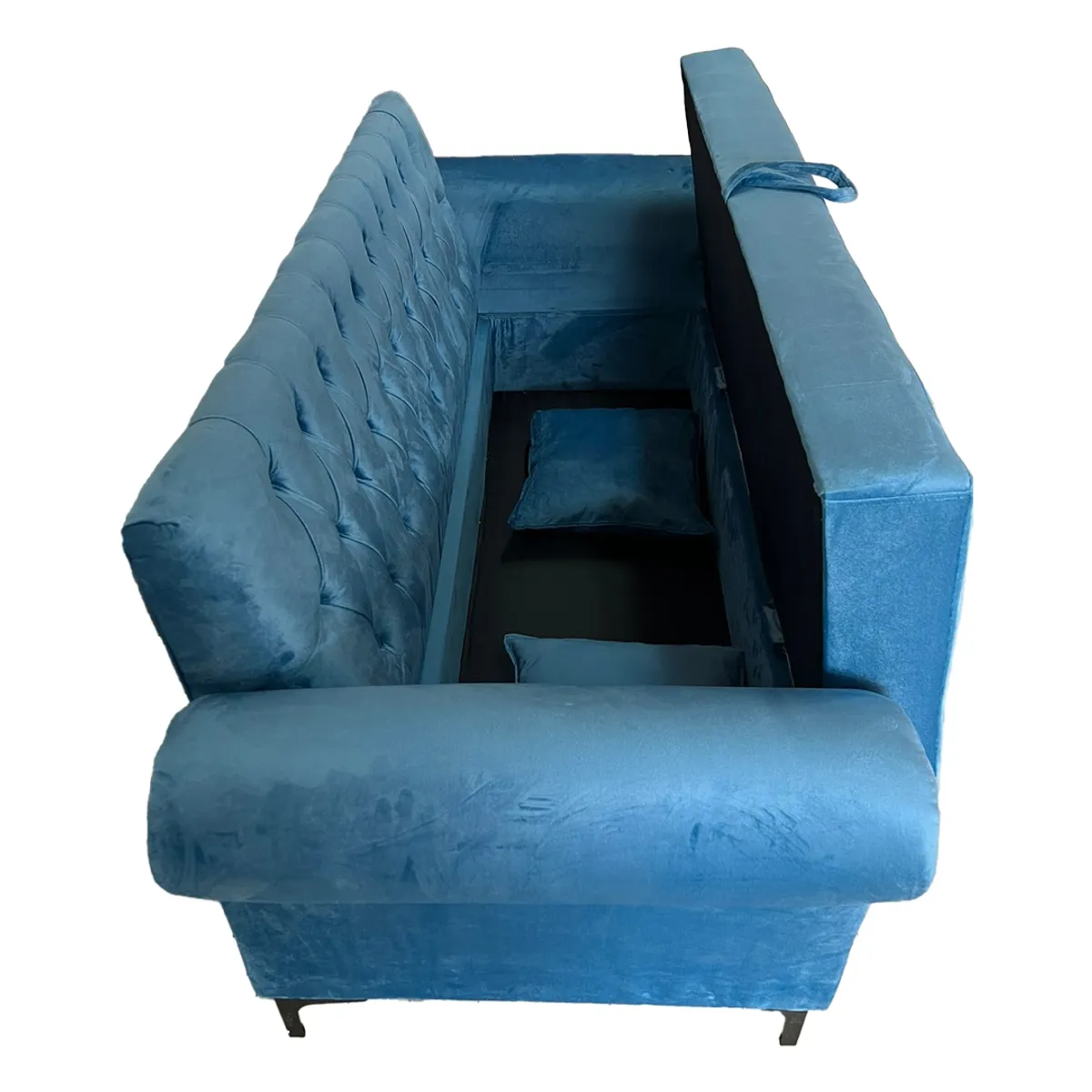 MUEBLES HVM - Sofa Baul HVM Sofia Azul Rey felpa 3C