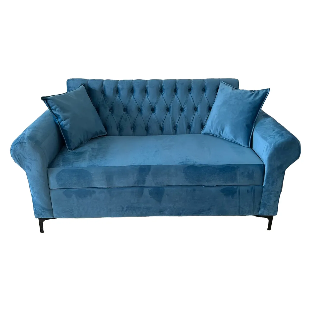 MUEBLES HVM - Sofa Baul HVM Sofia Azul Rey felpa 3C