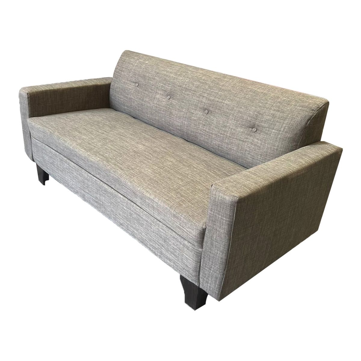 MUEBLES HVM - Sofa HVM Alonso Gris Perla Lino 3 cuerpos
