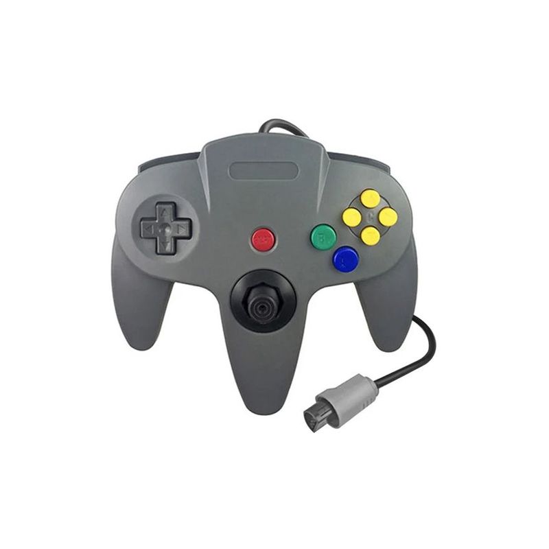 CORRERREY - Mando con cable para consola Nintendo 64 mando clásico para N64 Gris