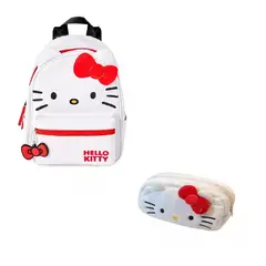GENERICO - Kit Escolar de Mochila y estuche Gatito