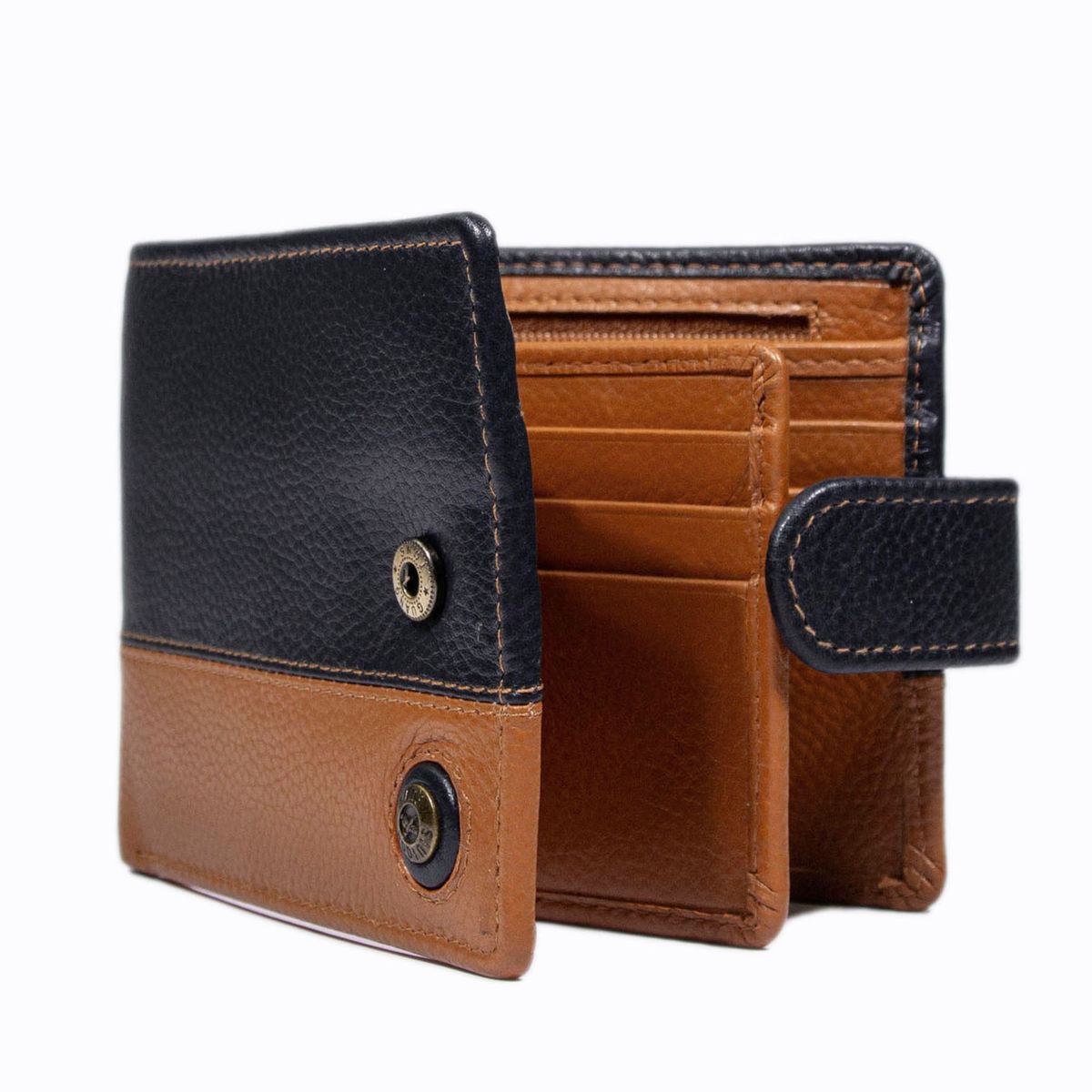 GINO RODINIS - Billetera Hombre Capri 988 Azul/Naranjo Gino Rodinis