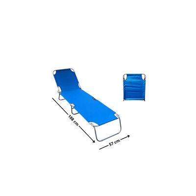 Imagen 2 del producto Reposera azul oscuro 57x26x188 Bighouse