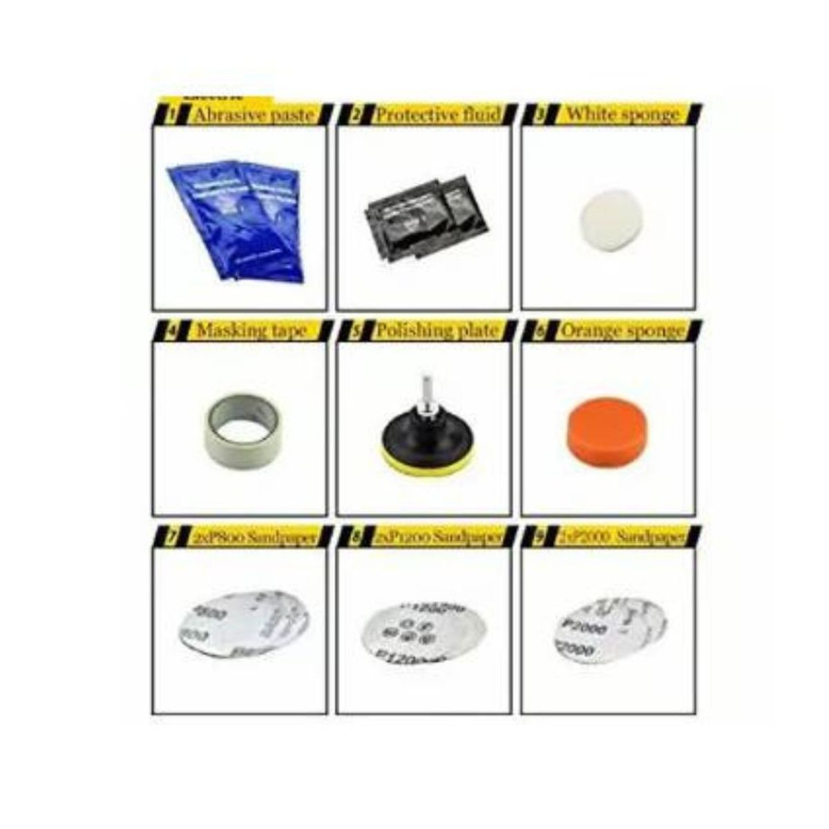 GENERICO - Kit de Reparacion de Focos Limpieza y Pulidor