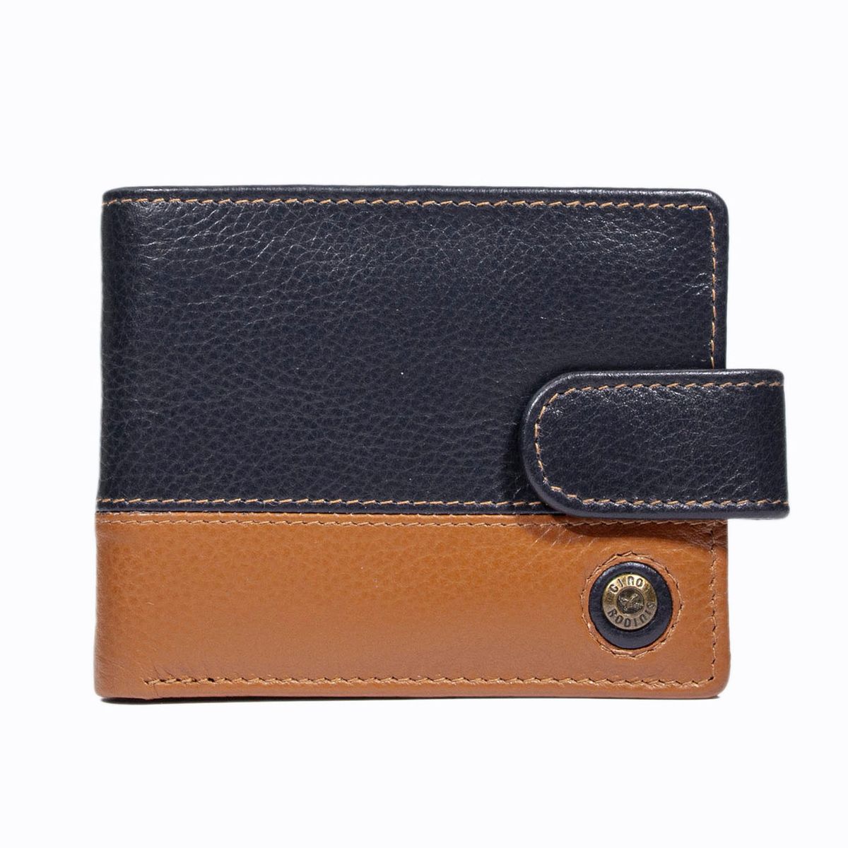 GINO RODINIS - Billetera Hombre Capri 986 Azul/Naranjo Gino Rodinis