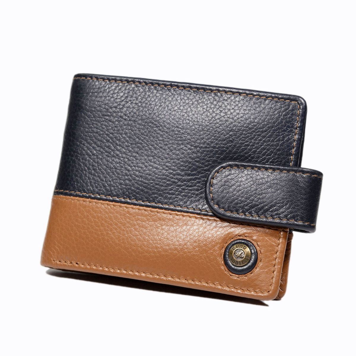 GINO RODINIS - Billetera Hombre Capri 986 Azul/Naranjo Gino Rodinis