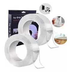 GENERICO - Pack X2 Cinta Doble Contacto Cinta Doble Faz Cinta Magica 5m