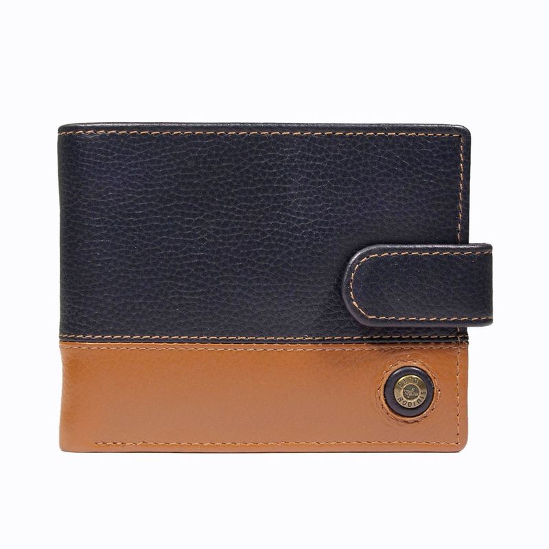GINO RODINIS - Billetera Hombre Capri 985 Azul/Naranjo Gino Rodinis