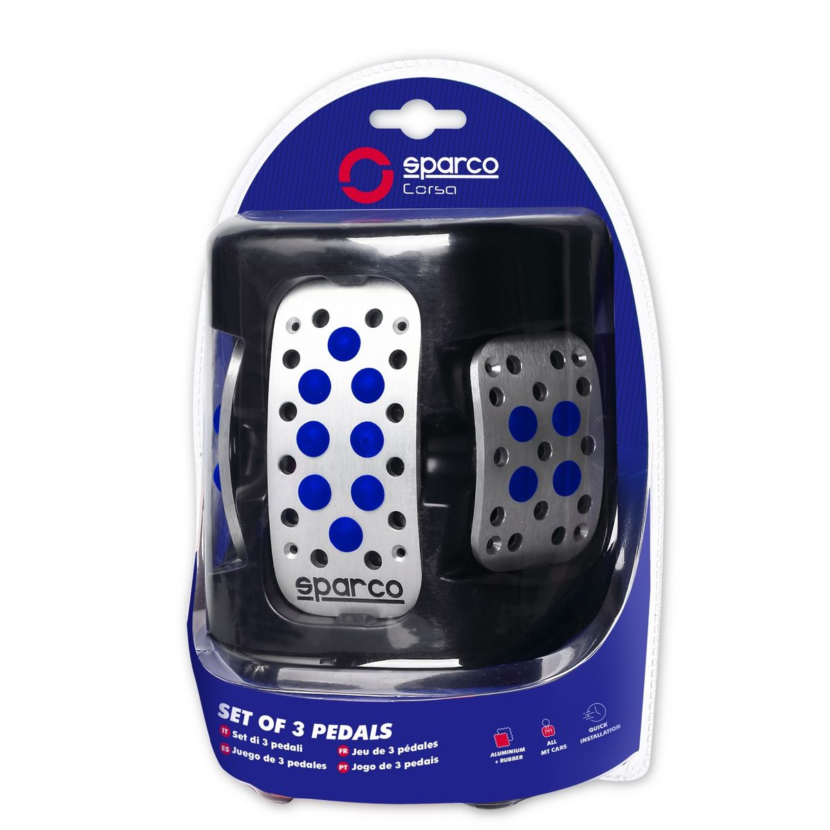 SPARCO - Pedales Racing Auto Sparco Set 3 Piezas