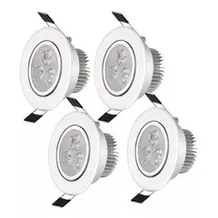 GENERICO - Pack X4 Foco Led Embutido Luminaria Led 3w Focos Embutidos Led