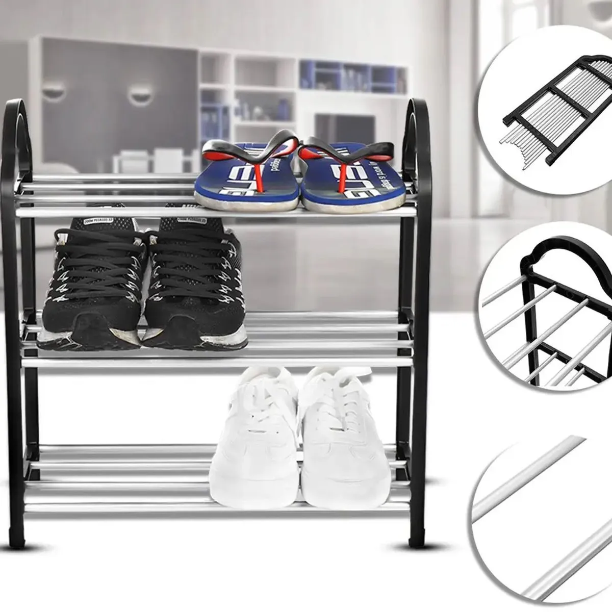 GENERICO - Zapatero de 3 niveles organizador de zapatos.