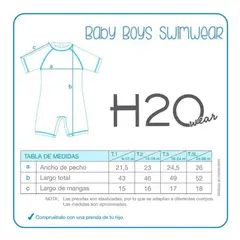 H2O - Traje Baño Body Bebes Diseños Nuevo Original H2O.