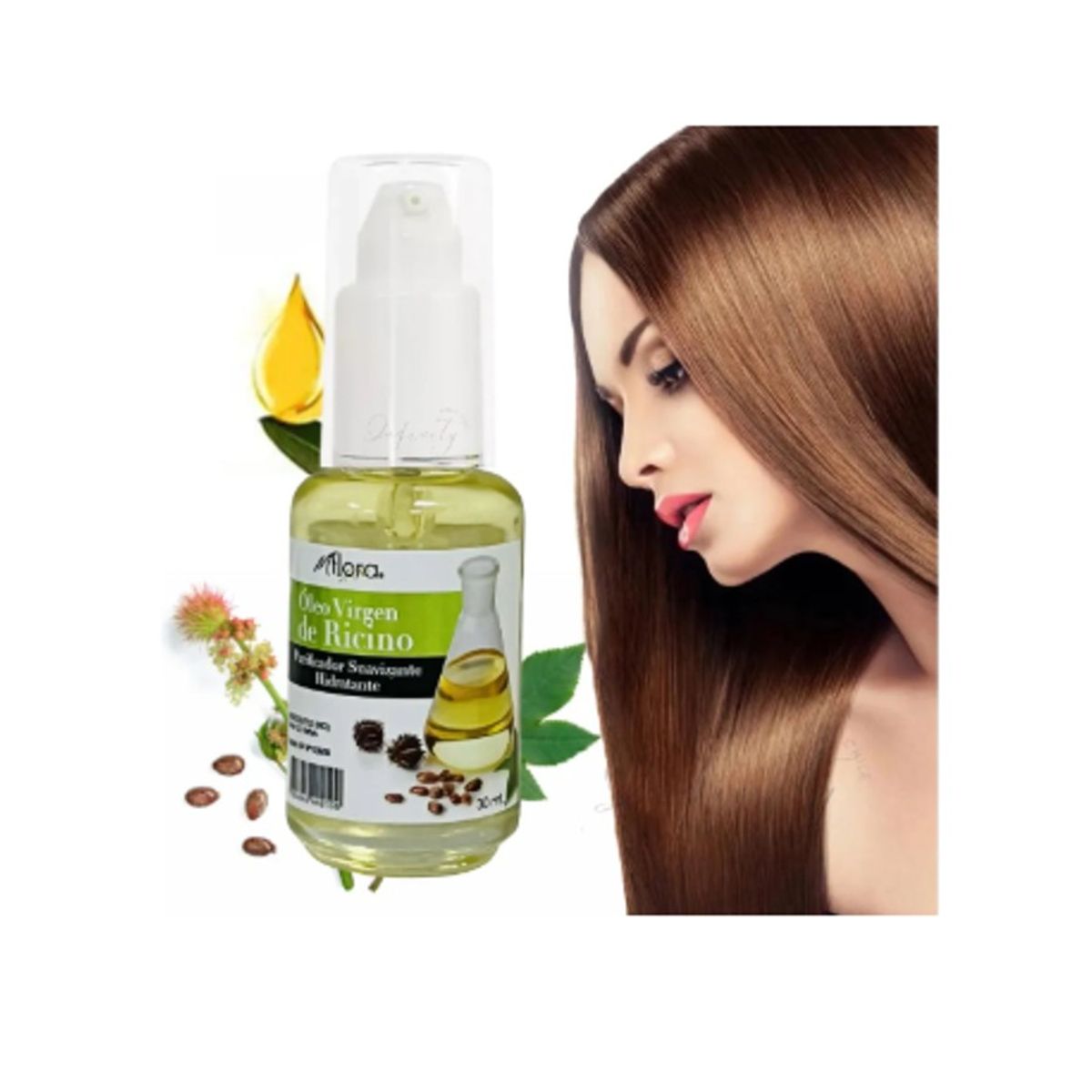 GENERICO - Flora® Aceite Virgen De Ricino Para Pelo Y Pestañas 30ml