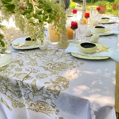 TUYO PRINT - Mantel velo Organza - Colibrí - 180 x 350 -