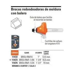 GENERICO - FRESA 11473 REDONDEADORA 1 1/4"X21/32" TRUPER