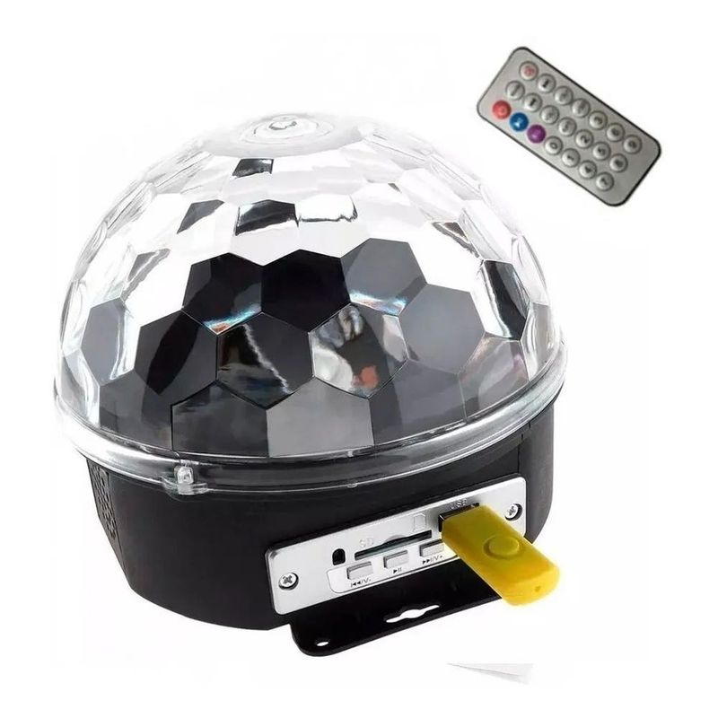 GEN - EFECTO BOLA LED MP3 + PENDRIVE