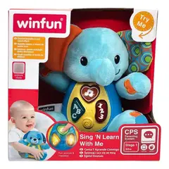 WINFUN - Peluche Elefante Y Aprende Conmigo