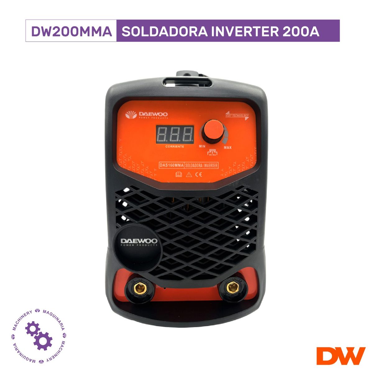 DAEWOO - Soldadora Inverter 200a Daewoo DW200MMA 220v  Acces
