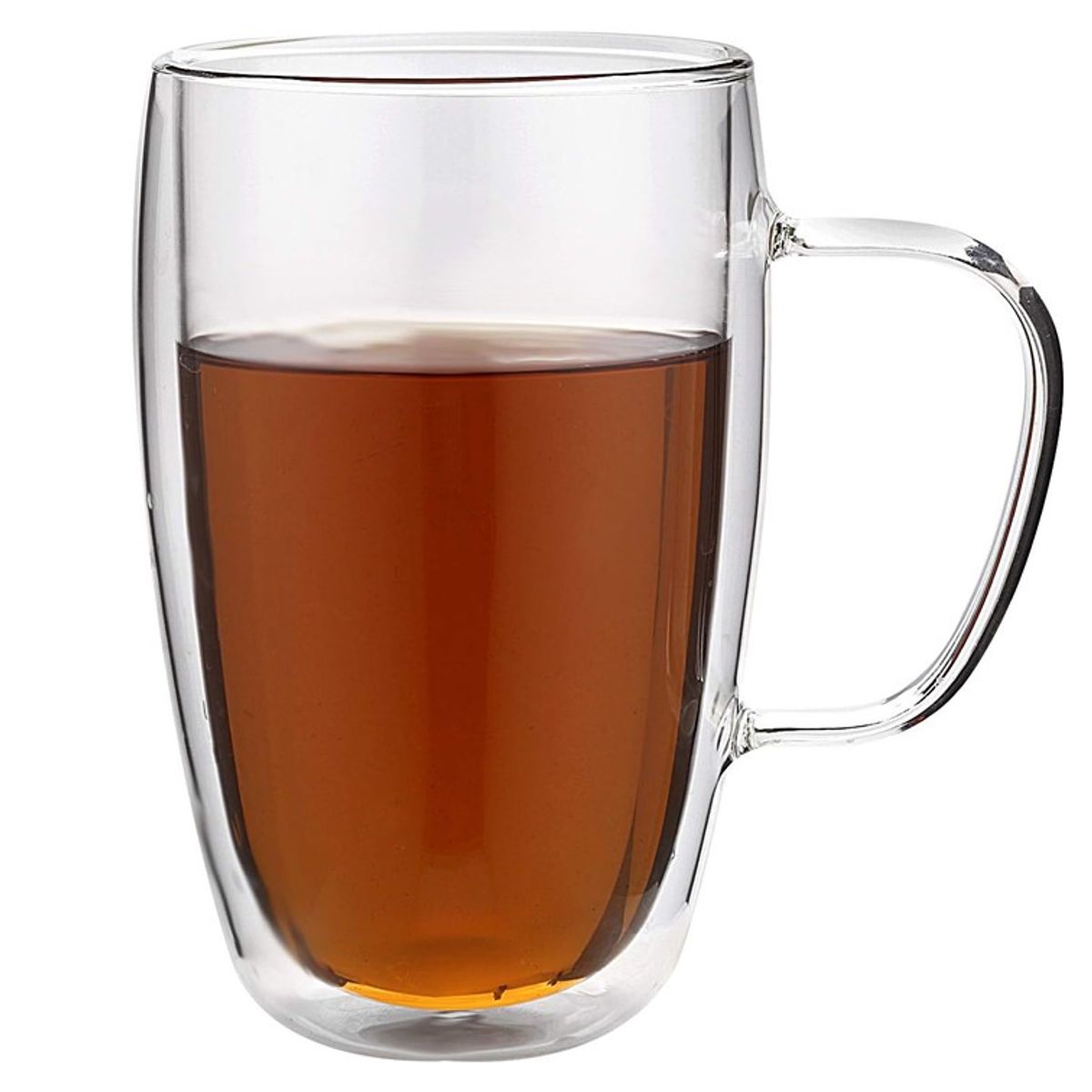 WAKESHOME - Mug Taza De Café 16oz 470ml Doble Pared Vidrio Vaso Termico