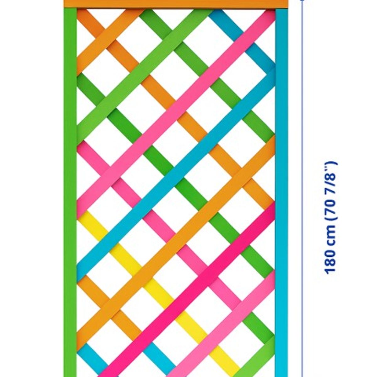 GENERICO - PACK 3 UN. Enrejado Madera 60x180 cm CON MARCO