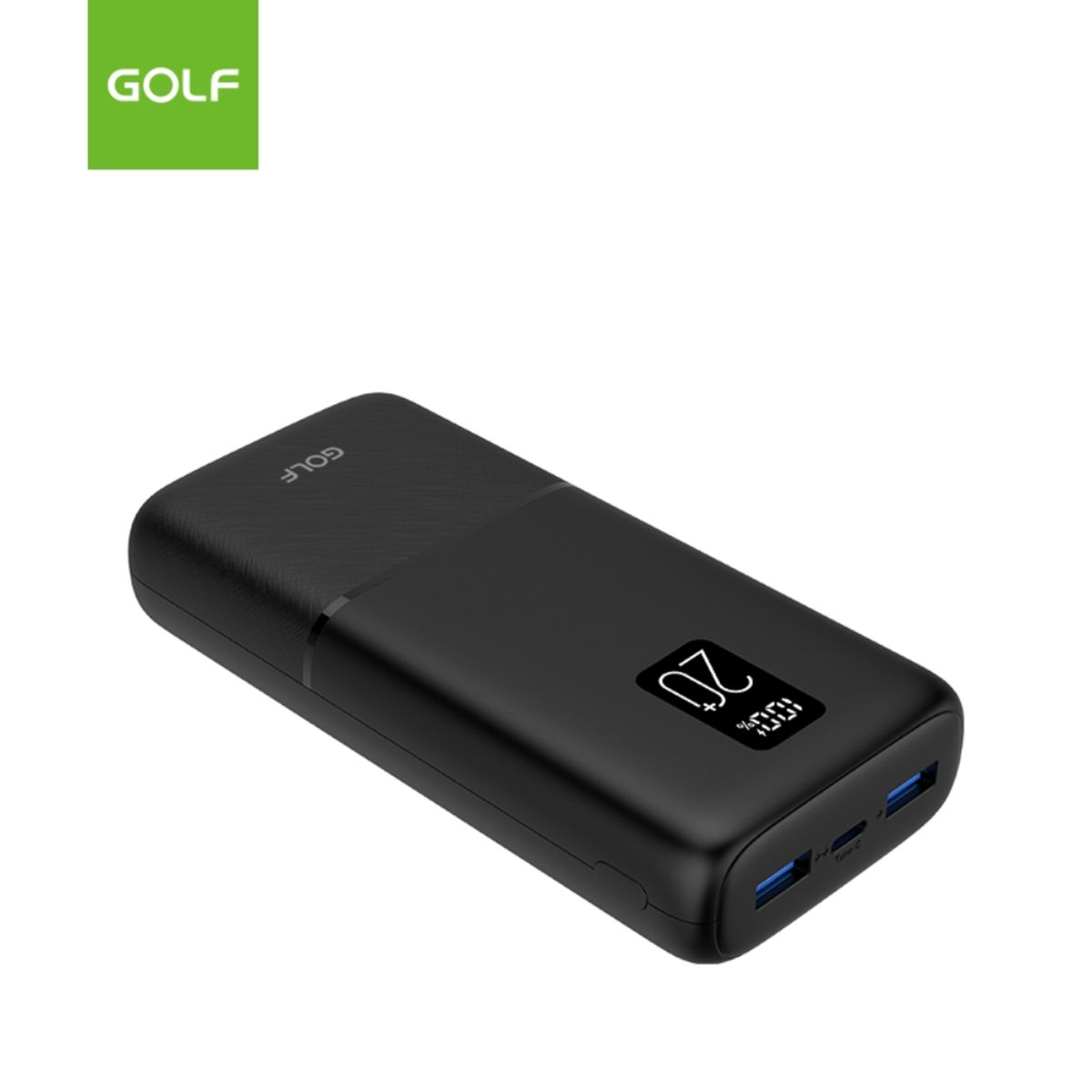 GEN - BATERIA PORTATIL 20.000MAH PD+QC 22.5W GOLF P20-LCDPD NEGRO