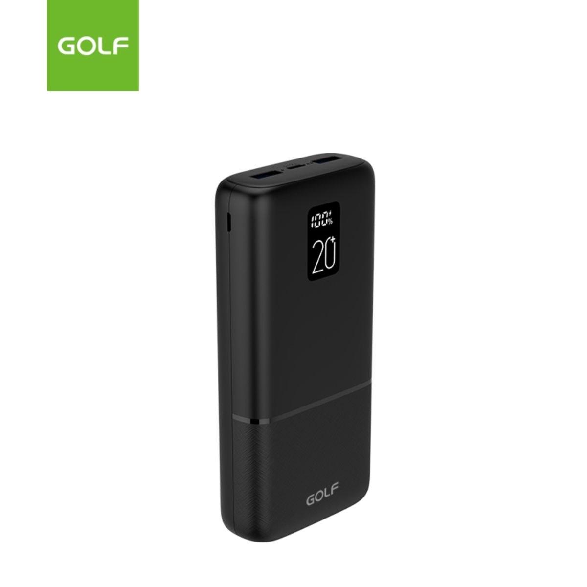 GEN - BATERIA PORTATIL 20.000MAH PD+QC 22.5W GOLF P20-LCDPD NEGRO