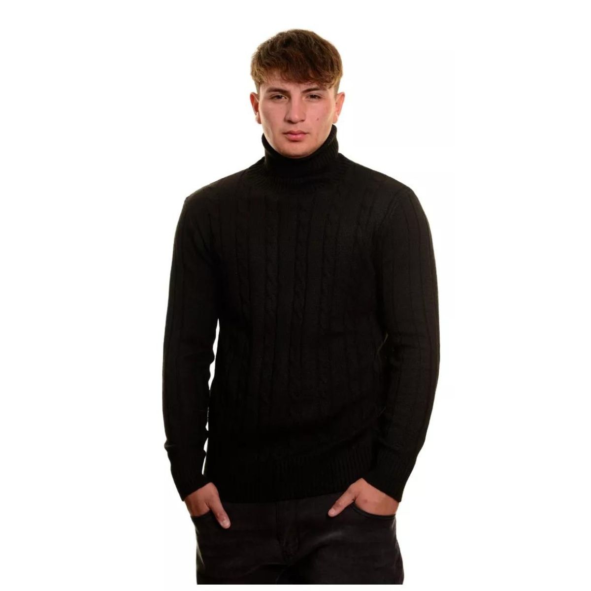 LIKE SHOP - Sweater Lana Hombre Cuello Subido Beatle 130