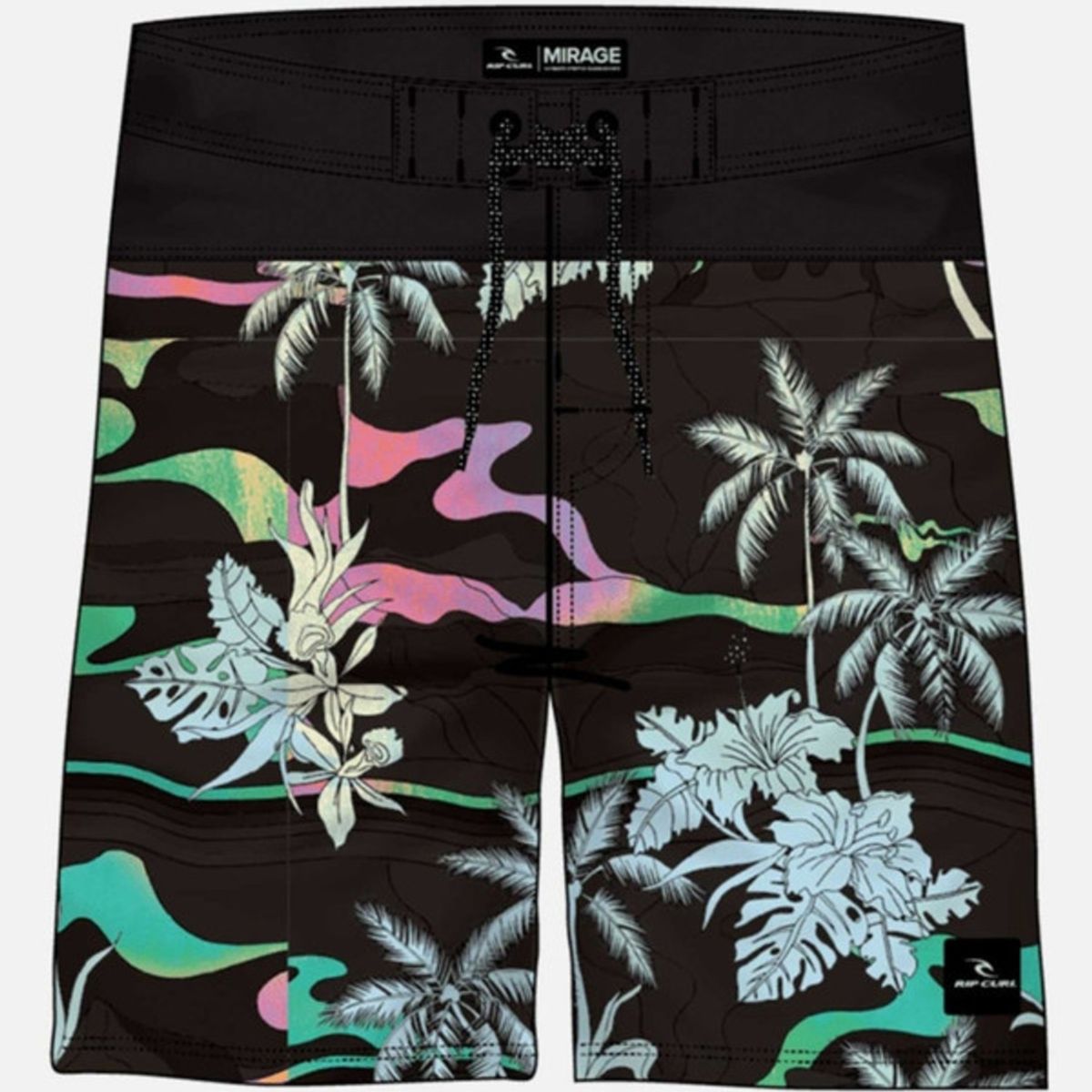 MAUI AND SONS - Traje De Baño Mirage Mason Barrel Killa Adulto Negro Rip Curl.