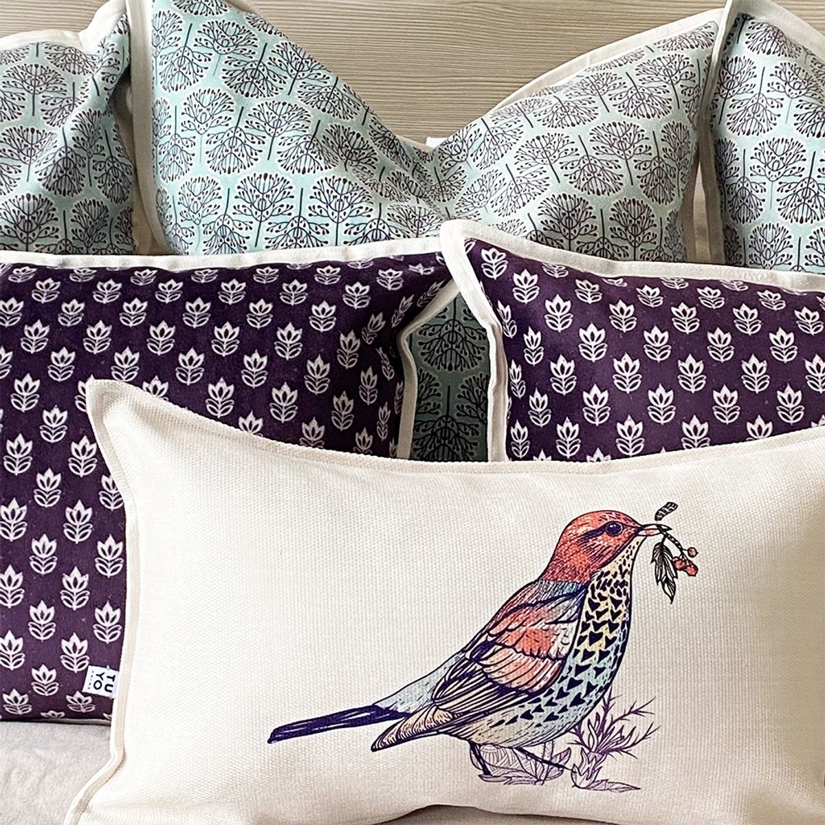 TUYO PRINT - Cojín Tuyo Print Tórtola, 30x50