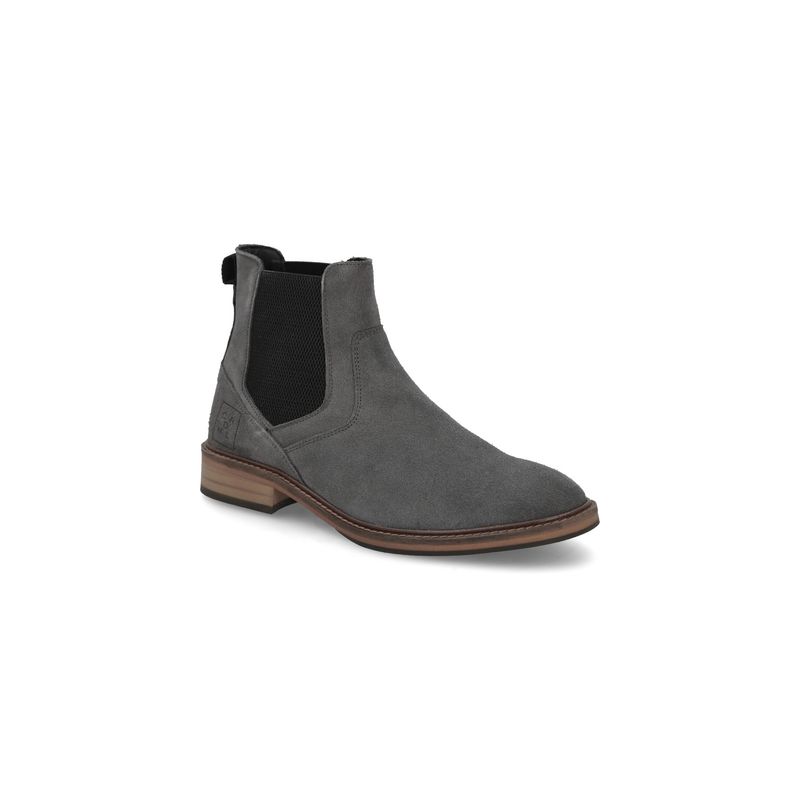 CARDINALE - Botines Chelsea Cuero Thun-6-19 Gris CARDINALE