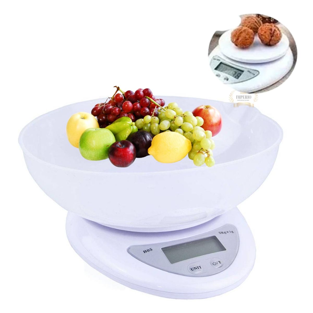 GENERICO - Pesa Digital Gramera Con Recipiente Para Cocina