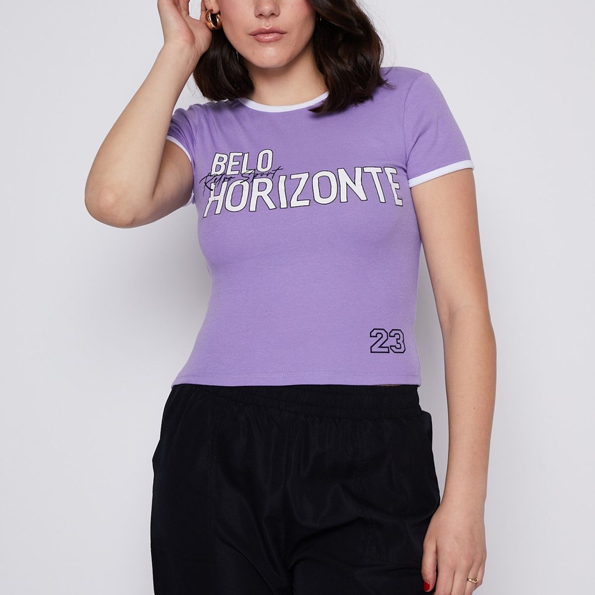 FAMILY SHOP - Polera Mujer Collage Vivo Lila Family Shop