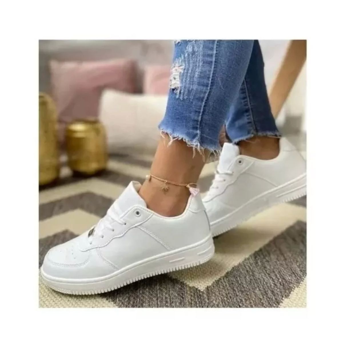 ANNI STAR - Zapatillas Deportivas Blancas Para Mujer Y Hombre Eco Cuero