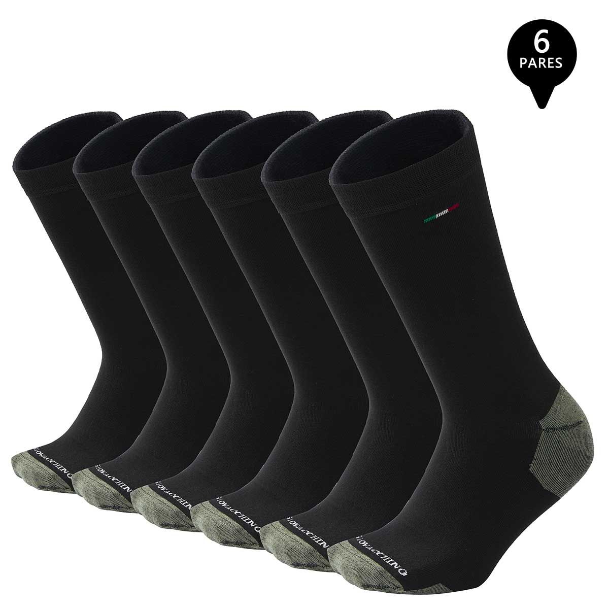 GIOVACCHINO - Pack de 6 Calcetines Vestir Bambú Cobre Hombre