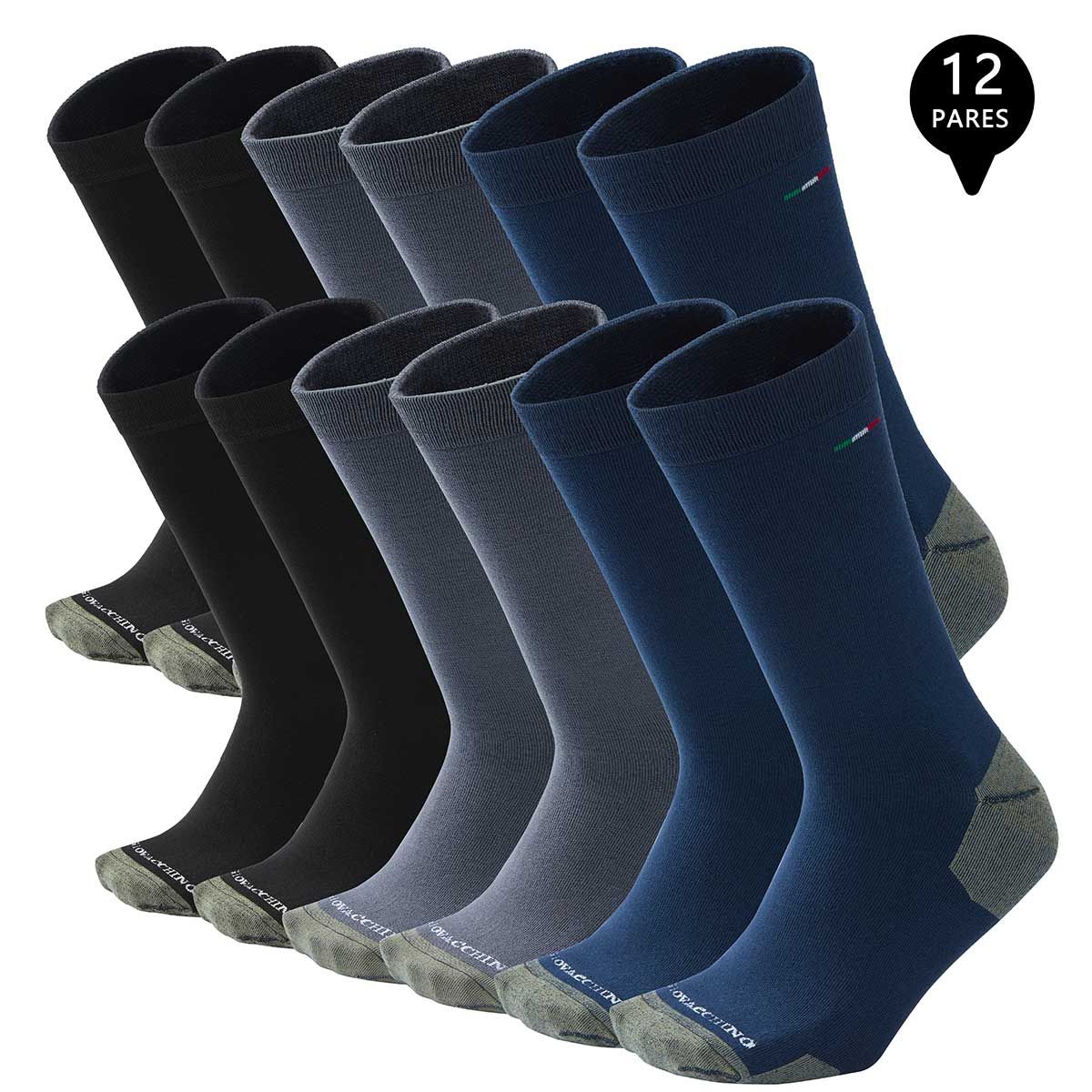 GIOVACCHINO - Pack de 12 Calcetines Vestir Bambú Cobre Hombre