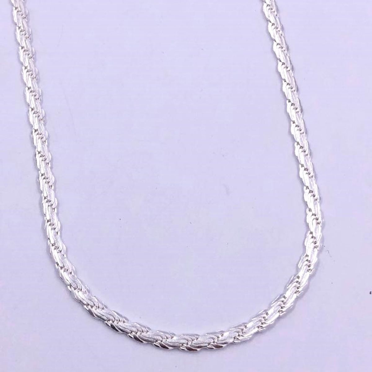 EL MUNDO DE LA PLATA - Cadena con tejido tourbillon plano para hombre plata  italiana 925