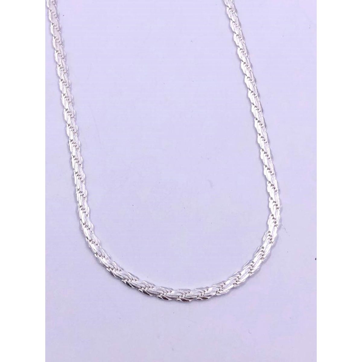 EL MUNDO DE LA PLATA - Cadena con tejido tourbillon plano para hombre plata  italiana 925