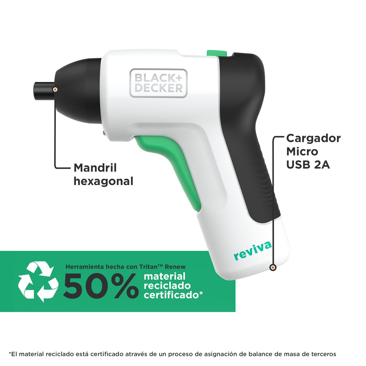 BLACK+DECKER - Atornillador Inalambrico reviva™ 4V BLACK+DECKER REVSD4C-LA