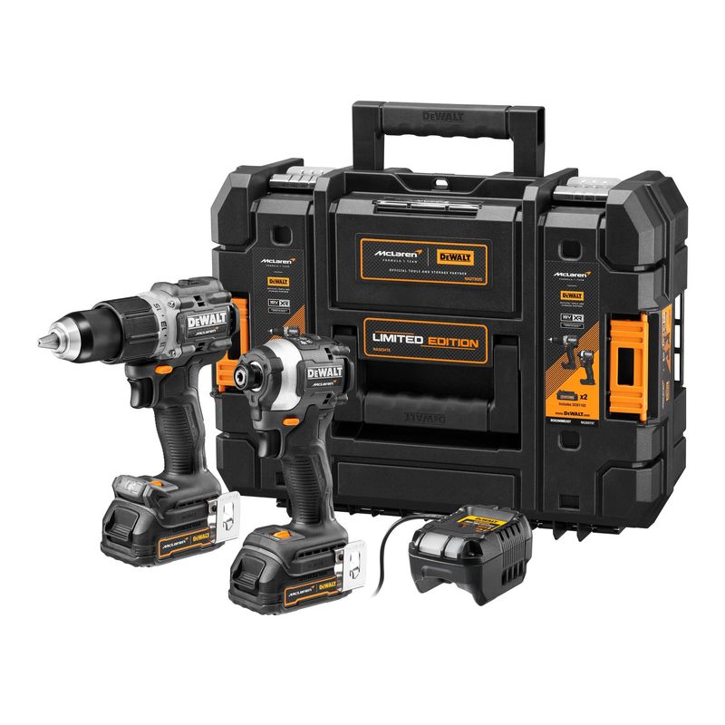 DEWALT - Kit 20V Taladro Percutor+ Ator Impac DEWALT x McLaren F1Team