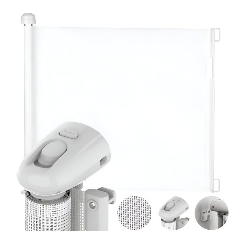 GLOWUP - Reja de Seguridad Retráctil Para Bebes hasta 140cmx85cm