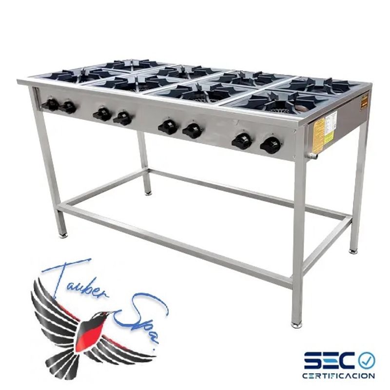 COUSIÑO - Anafe 8 platos quemador industrial 18cm